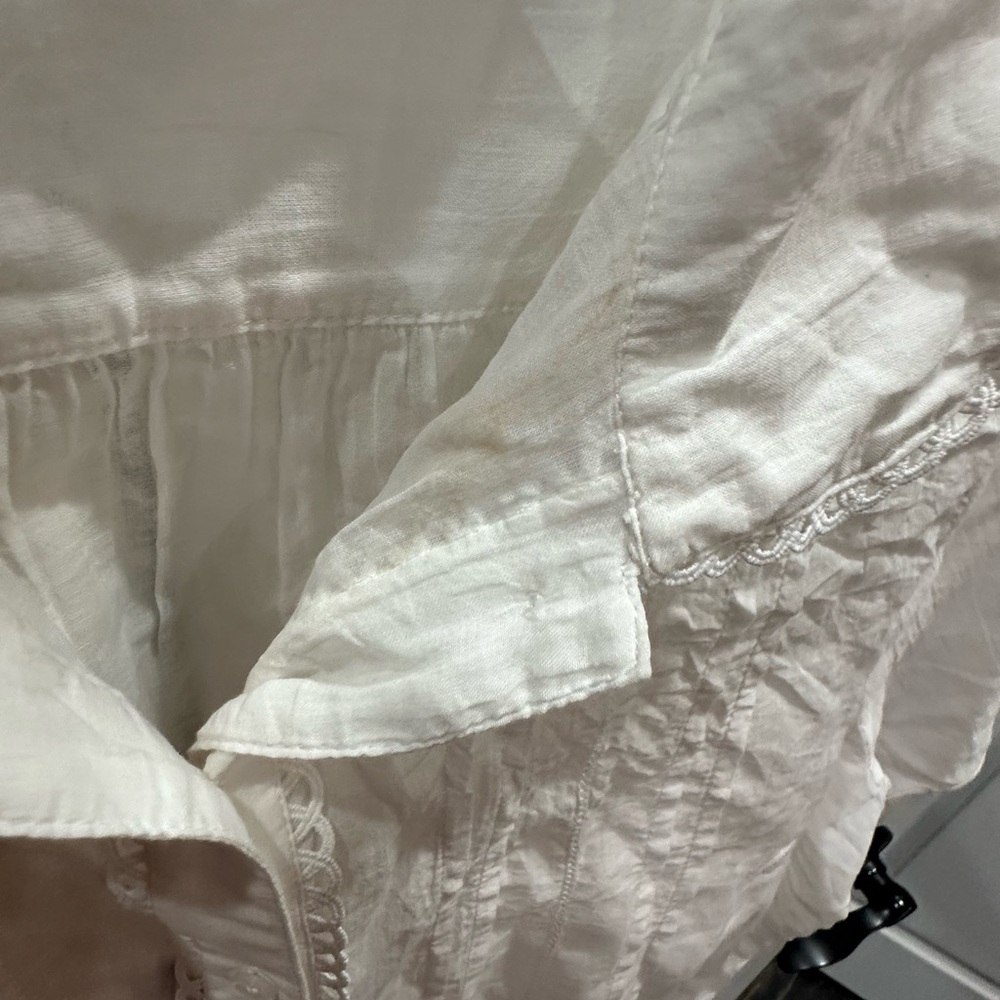 Madewell White Lace-Trimmed Blouse - Picture 3 of 5